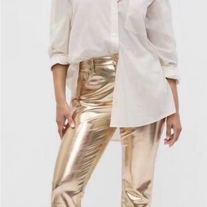 GAP Shimmering Gold Women's Straight Leg Pants